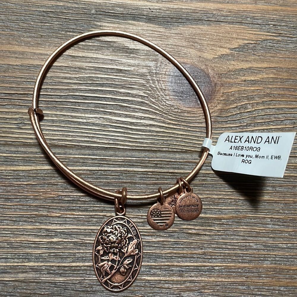 NWT Alex and Ani ‘Because I Love You, Mom ll’ Bracelet